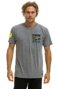 Retro PALM TREE FESTIVAL MONTECITO 2025 CREW TEE SHIRT - HEATHER GREY