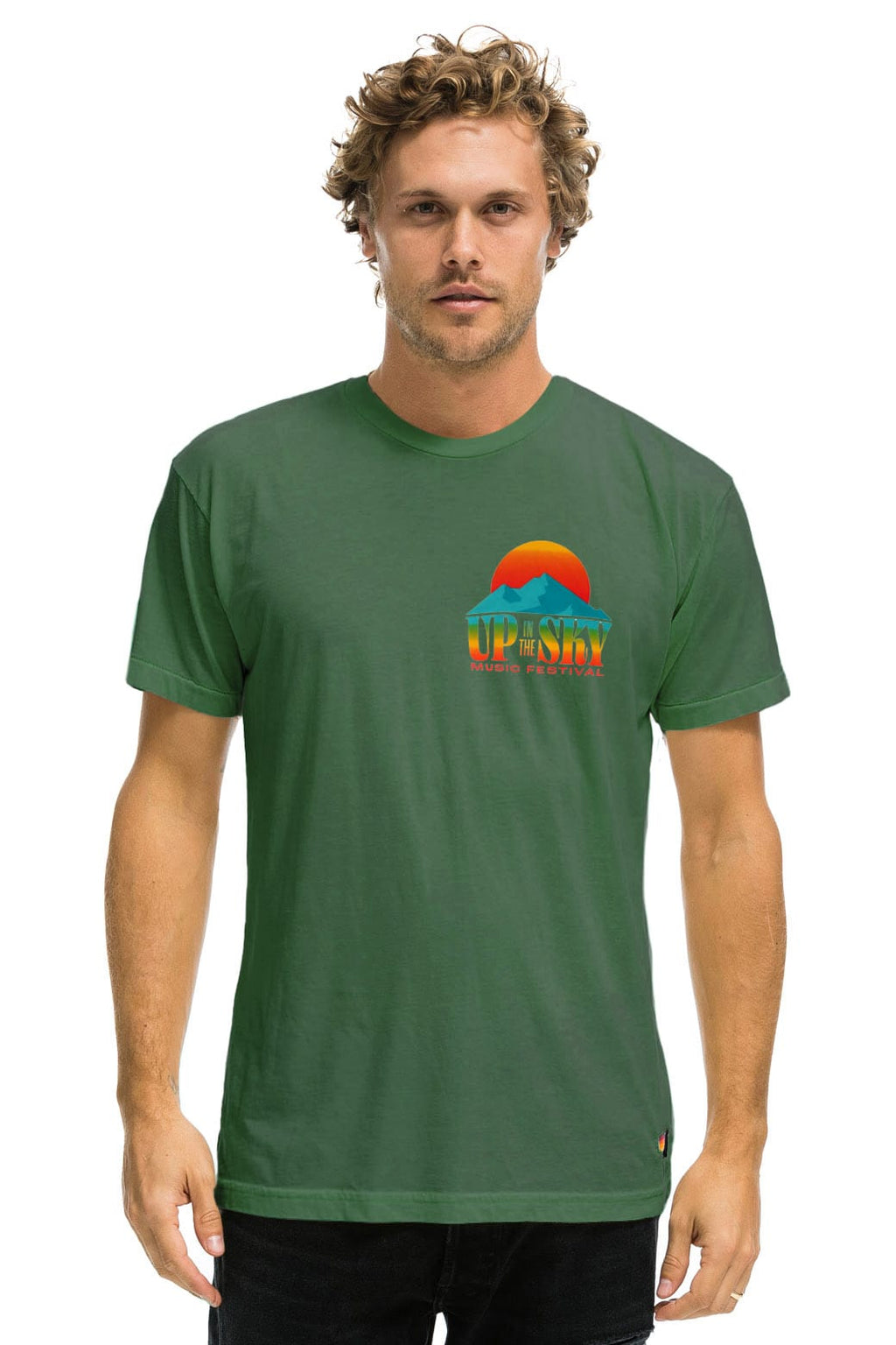 Retro UP IN THE SKY 2026 CREW TEE - PALM