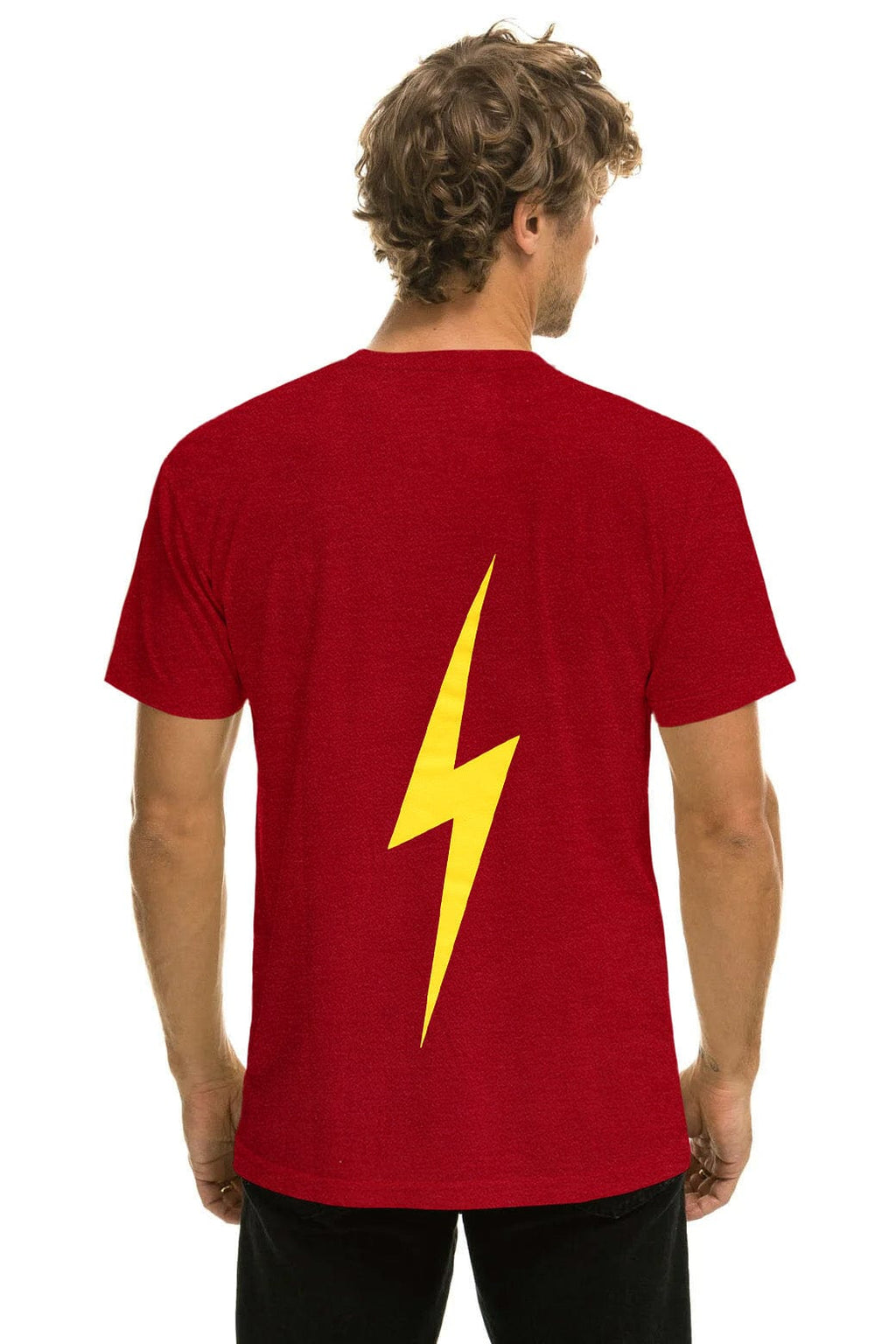 Retro UNIVERSITY OF SOUTHERN CALIFORNIA BOLT CREW TEE SHIRT - CARDINAL