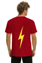 Retro UNIVERSITY OF SOUTHERN CALIFORNIA BOLT CREW TEE SHIRT - CARDINAL
