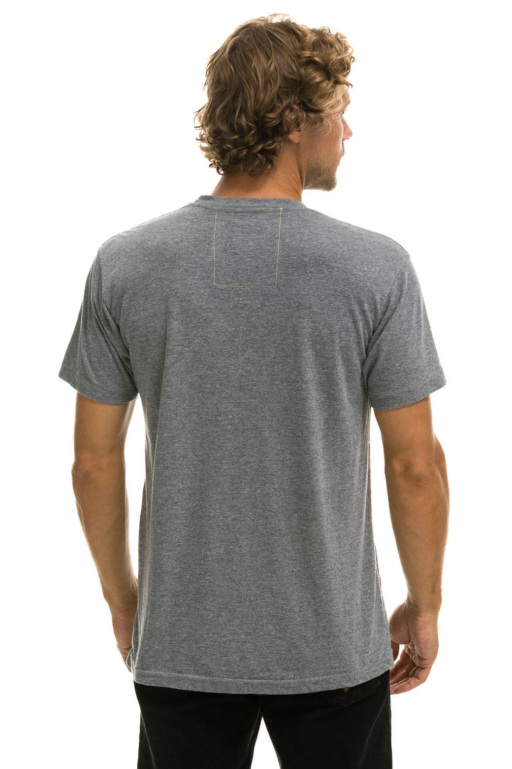 Retro UNIVERSITY OF TEXAS CIRCLE PRINT CREW TEE SHIRT - HEATHER