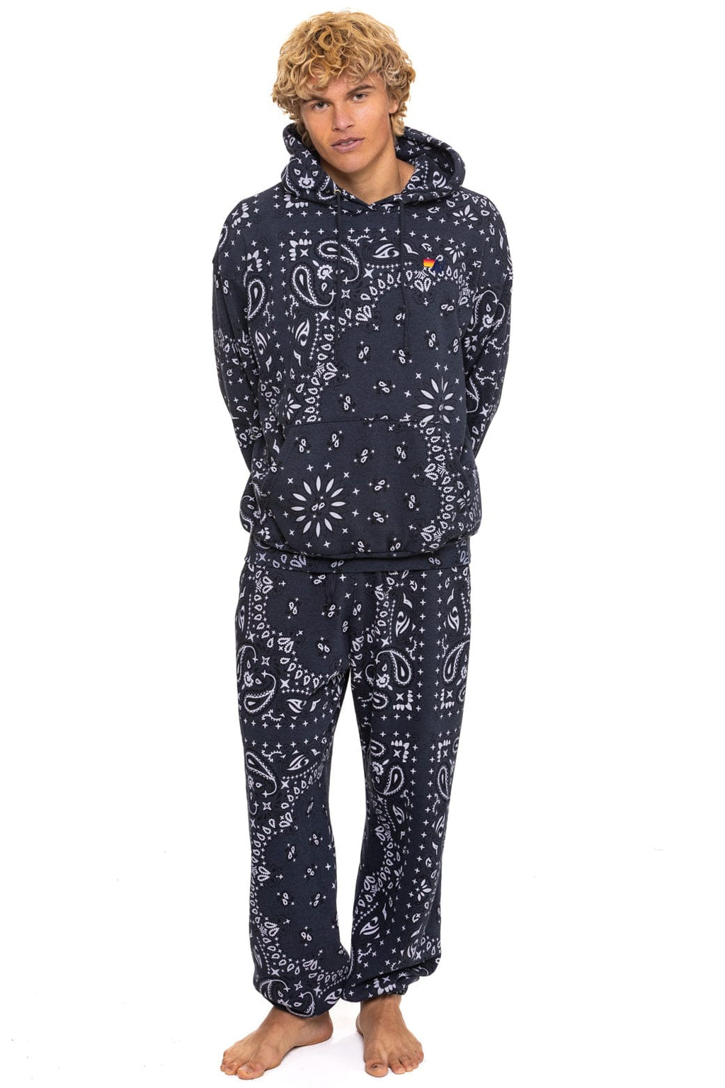 Retro BANDANA SWEATPANTS - CHARCOAL