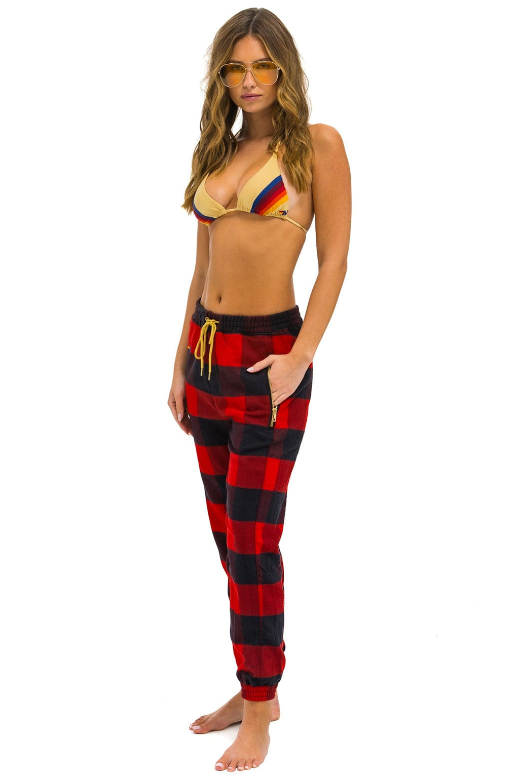Retro UNISEX PLAID LODGE PANT - BUFFALO PLAID