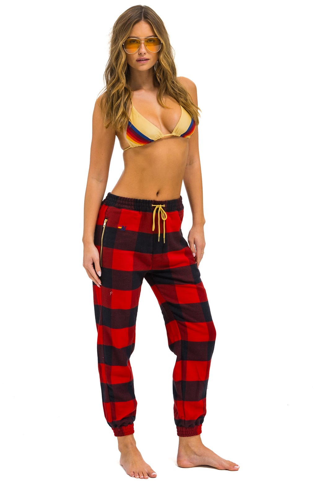 Retro UNISEX PLAID LODGE PANT - BUFFALO PLAID