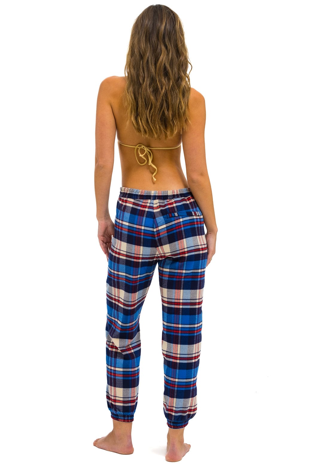 Retro UNISEX PLAID LODGE PANT - PATRIOT PLAID
