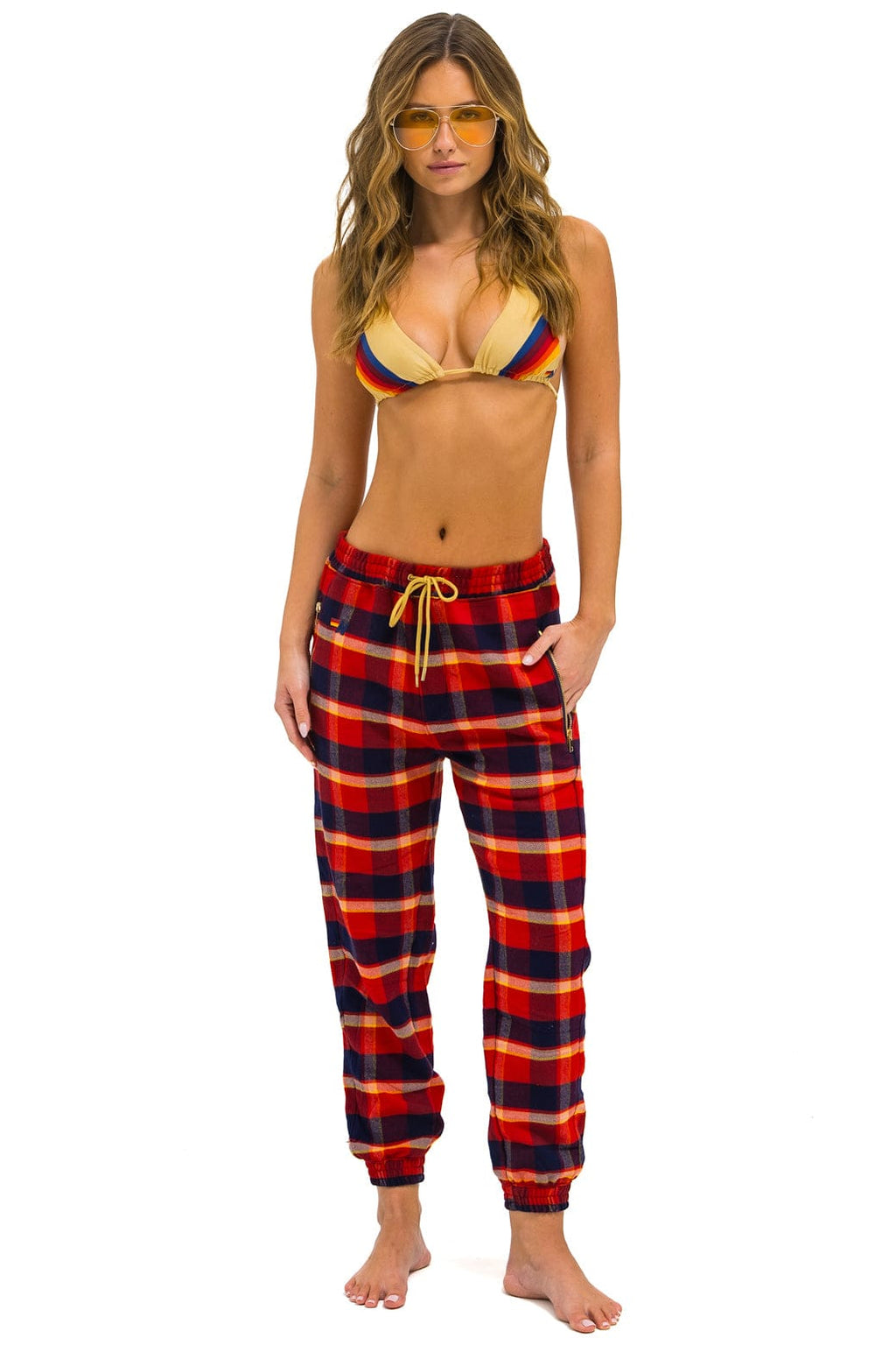 Retro UNISEX PLAID LODGE PANT - RUGBY PLAID