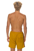 Retro MENS 5 STRIPE FLEX SHORTS - GOLD