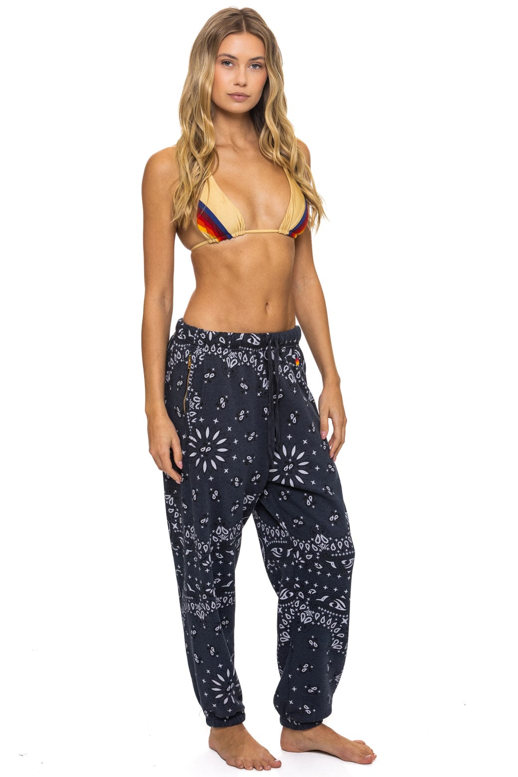 Retro BANDANA SWEATPANTS - CHARCOAL