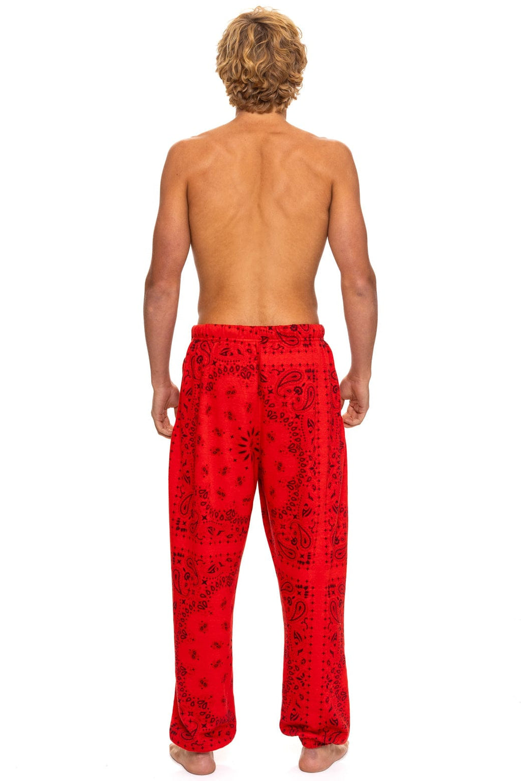 Retro BANDANA SWEATPANTS - RED