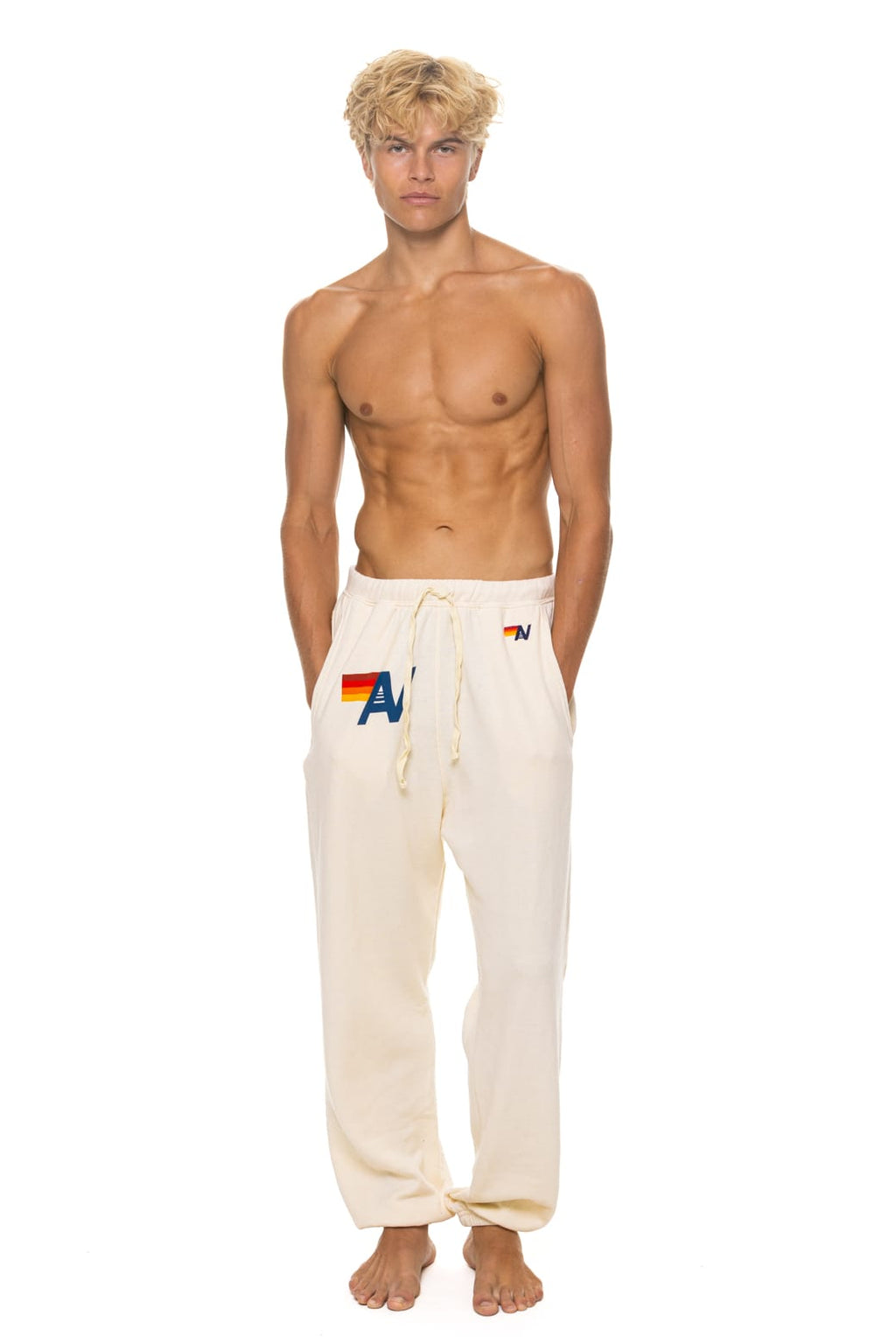 Retro LOGO SWEATPANTS - VINTAGE WHITE