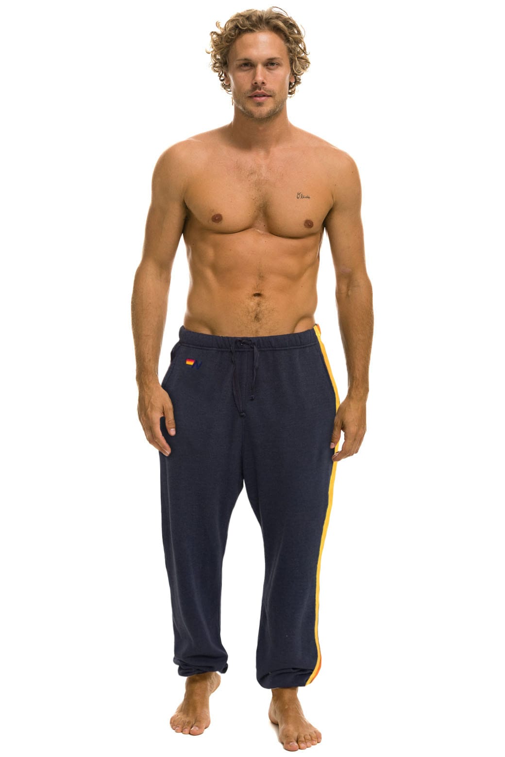 Retro 5 STRIPE SWEATPANTS - CHARCOAL