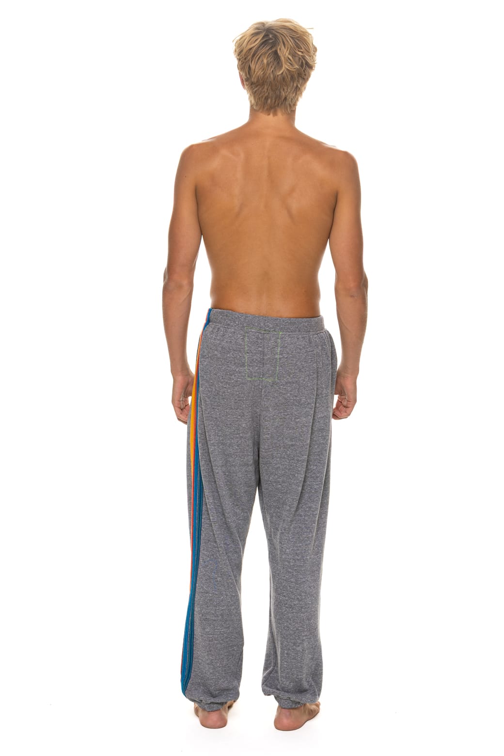 Retro 5 STRIPE SWEATPANTS - HEATHER GREY