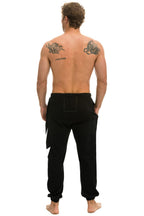Retro BOLT PRINT SWEATPANTS - BLACK WHITE