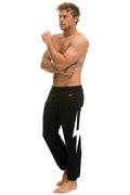 Retro BOLT PRINT SWEATPANTS - BLACK WHITE