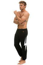 Retro BOLT PRINT SWEATPANTS - BLACK WHITE