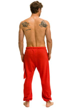 Retro BOLT PRINT UNISEX SWEATPANTS - RED WHITE
