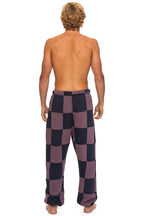 Retro CHECK QUILTED SWEATPANTS - CHARCOAL MOCHA