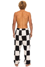 Retro CHECK QUILTED SWEATPANTS - VINTAGE WHITE BLACK