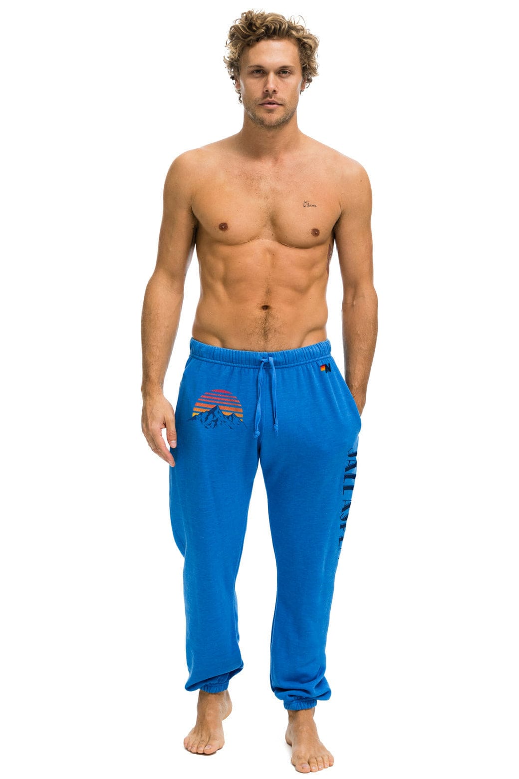 Retro JAZZ ASPEN SNOWMASS 2025 - UNISEX POCKET SWEATPANTS - ADVENTURE BLUE
