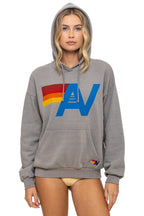 Retro LOGO PULLOVER RELAXED HOODIE - SLATE
