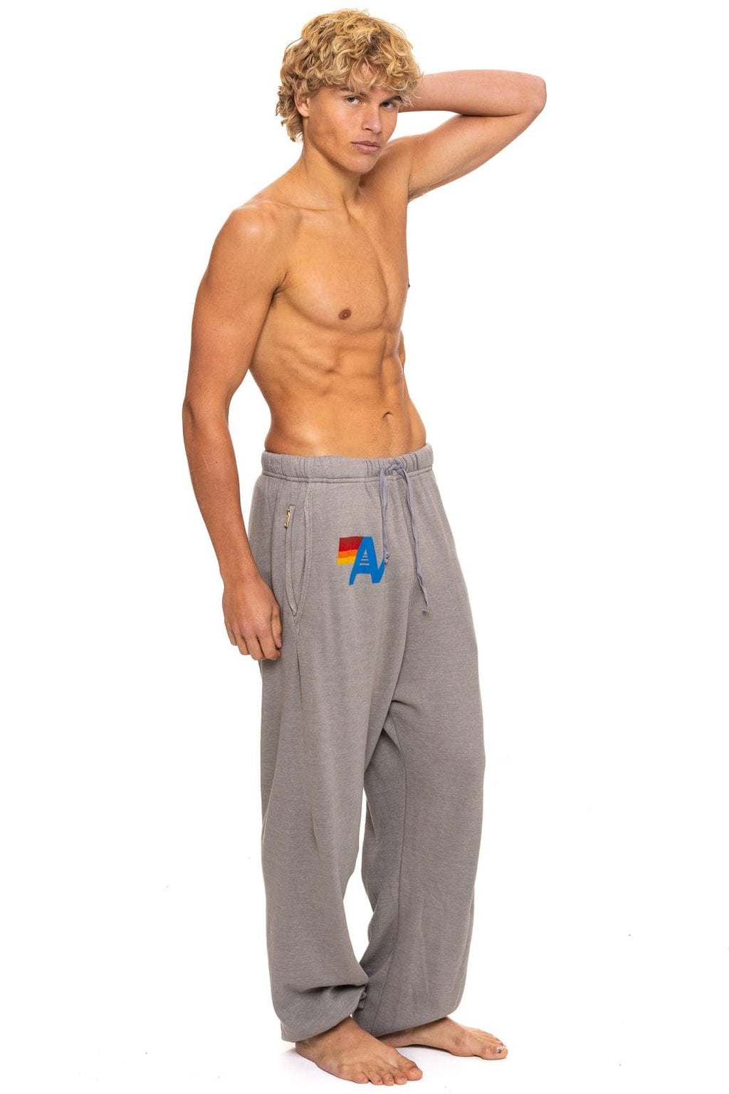 Retro LOGO SWEATPANTS - SLATE