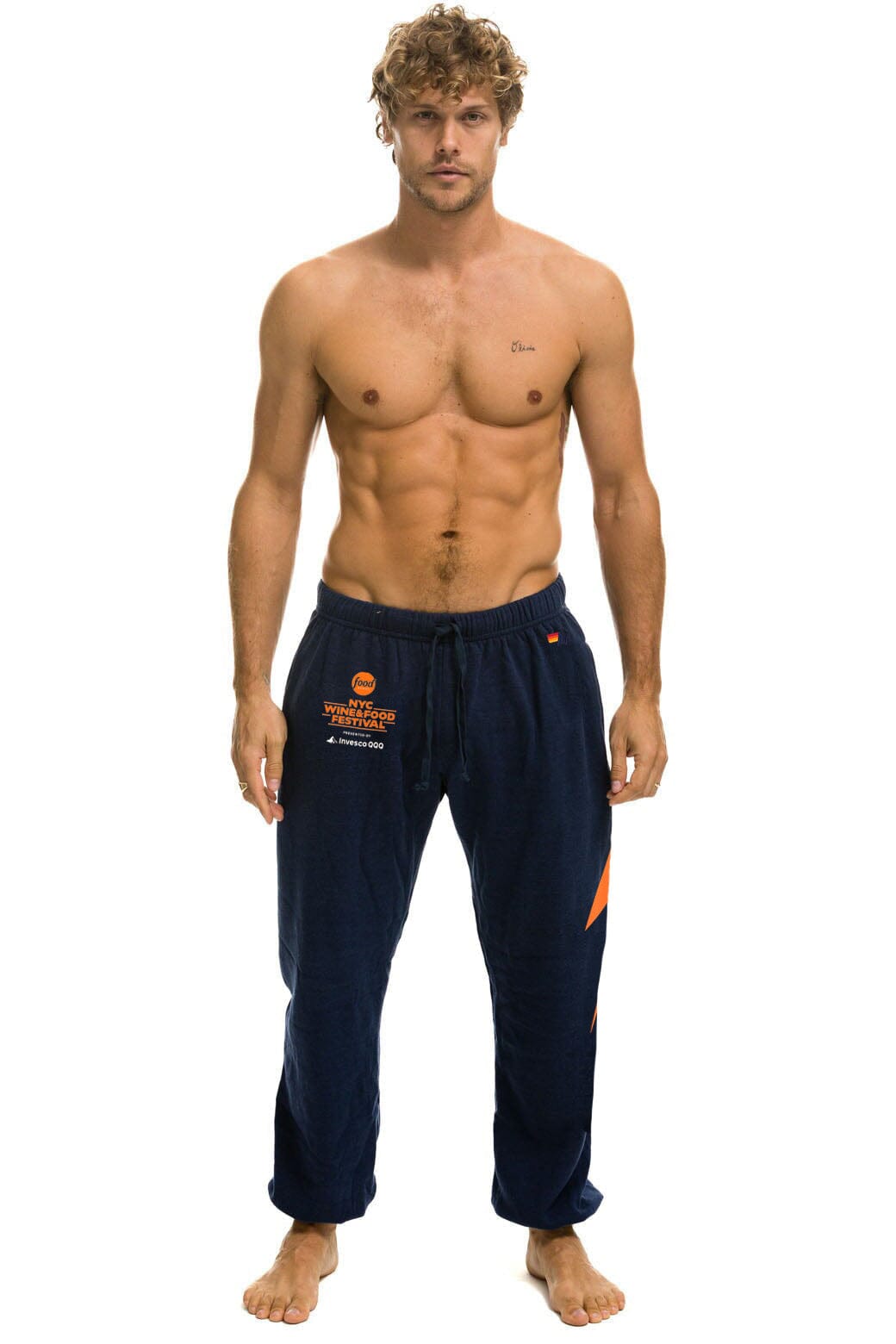 Retro NEW YORK WINE & FOOD 2025 UNISEX POCKET SWEATPANTS - NAVY