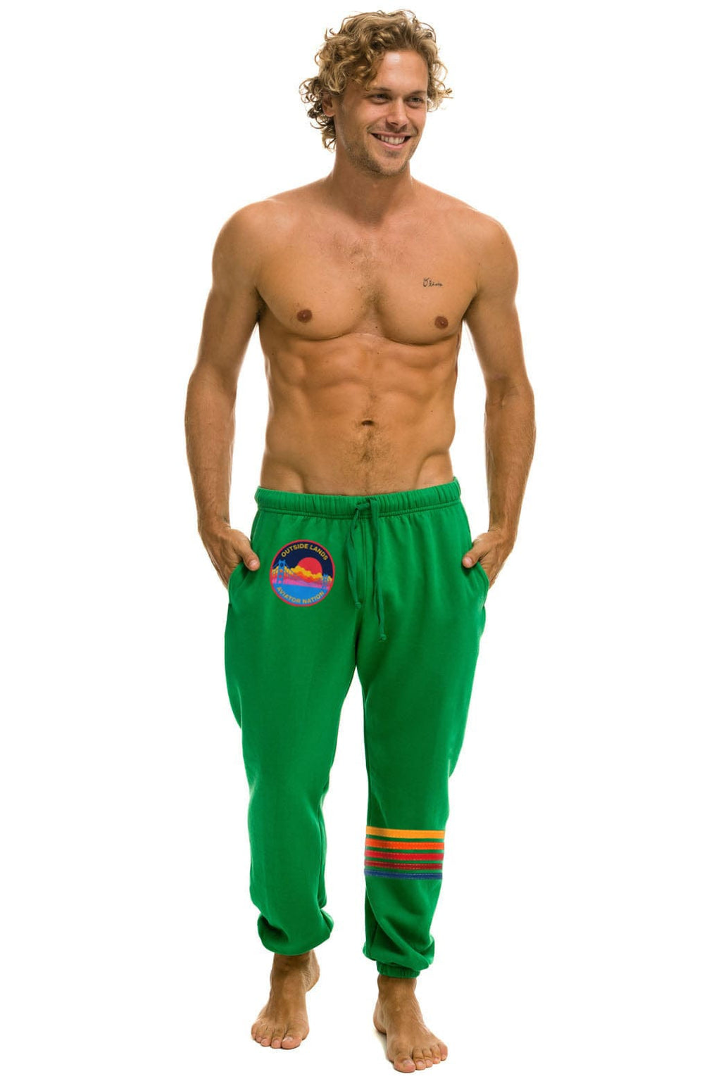 Retro OUTSIDE LANDS 2026 SWEATPANTS - KELLY GREEN