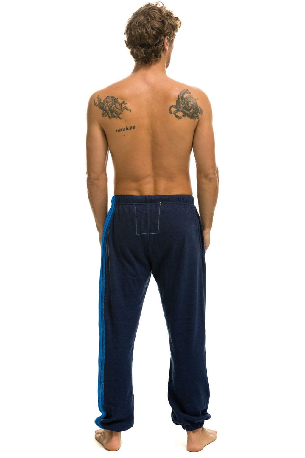 Retro 5 STRIPE SWEATPANTS - NAVY BLUE