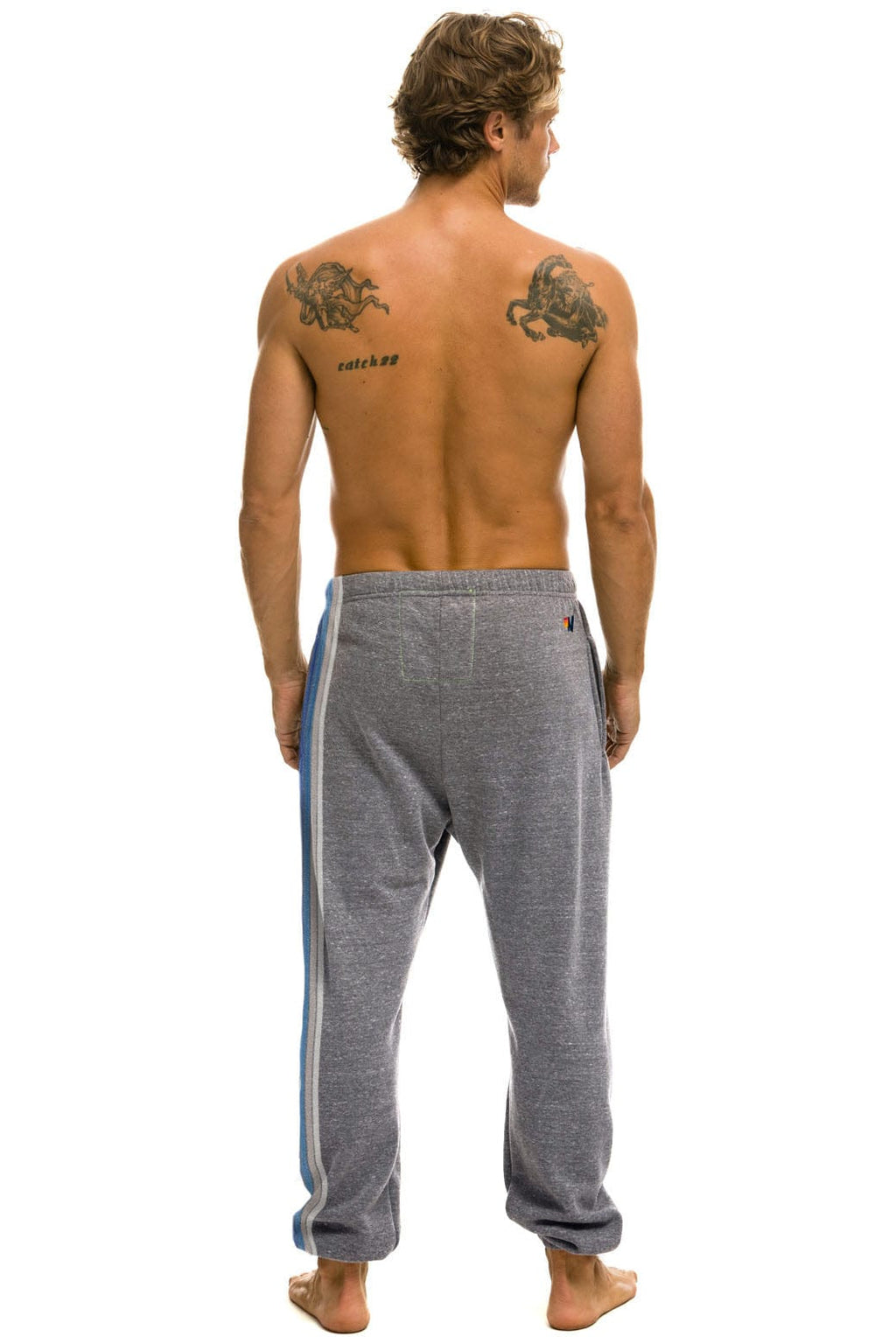 Retro TEXAS RANGERS 5 STRIPE UNISEX SWEATPANTS - HEATHER USA
