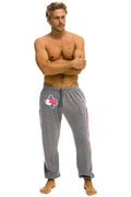 Retro TEXAS RANGERS 5 STRIPE UNISEX SWEATPANTS - HEATHER USA