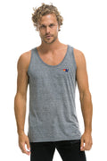 Retro MENS BASIC TANK - HEATHER GREY