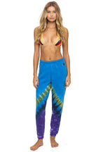 Retro HAND DYED V SWEATPANTS - TIE DYE OCEAN PURPLE