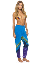 Retro HAND DYED V SWEATPANTS - TIE DYE OCEAN PURPLE