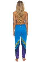 Retro HAND DYED V SWEATPANTS - TIE DYE OCEAN PURPLE