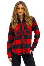 Retro PLAID FLANNEL WESTERN SHIRT - BUFFALO PLAID