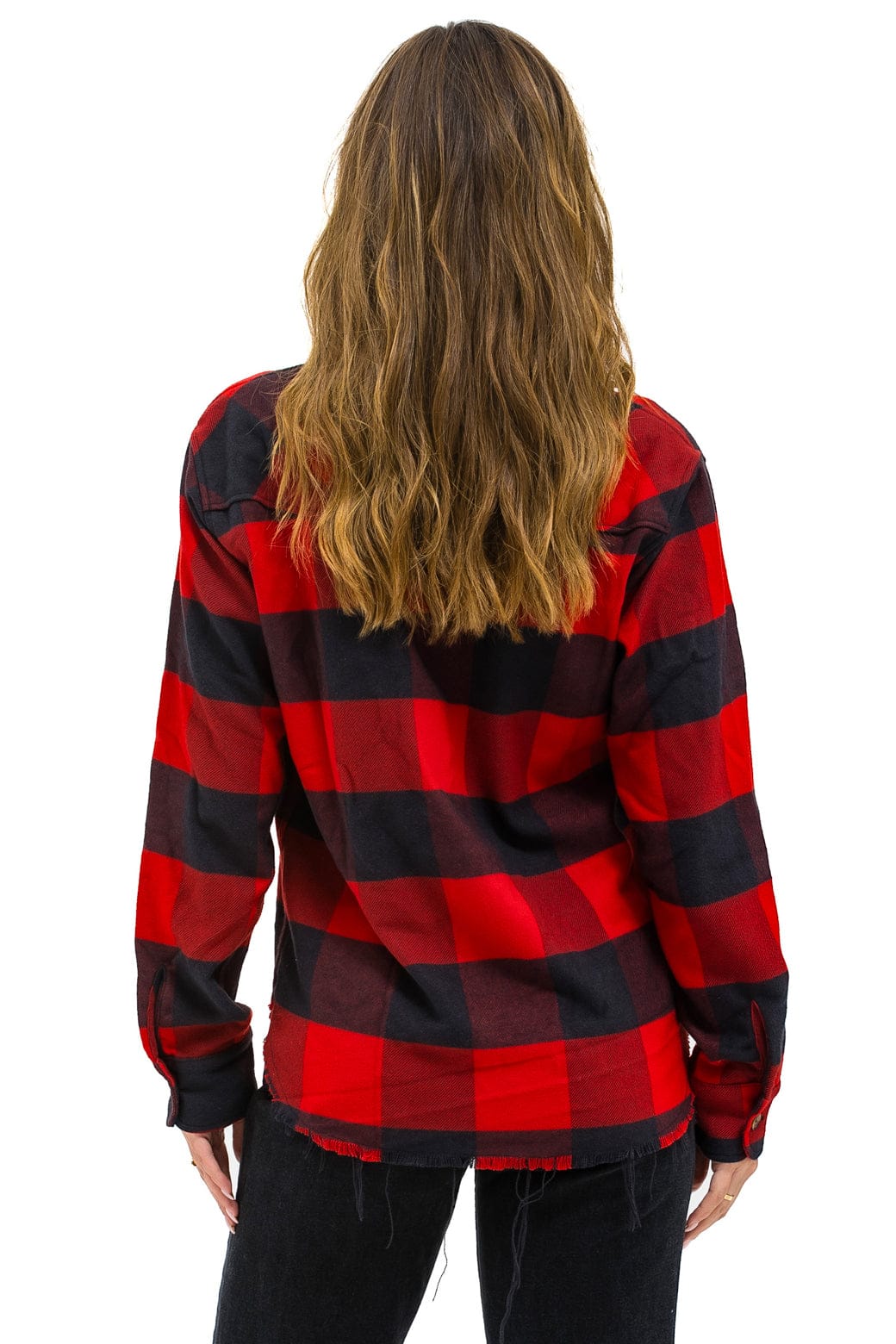 Retro PLAID FLANNEL LIGHT WEIGHT UNISEX WESTERN SHIRT - BUFFALO PLAID