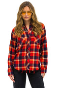 Retro PLAID FLANNEL WESTERN SHIRT - RUGBY PLAID