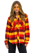 Retro PLAID FLANNEL LIGHT WEIGHT UNISEX WESTERN SHIRT - SURFY PLAID