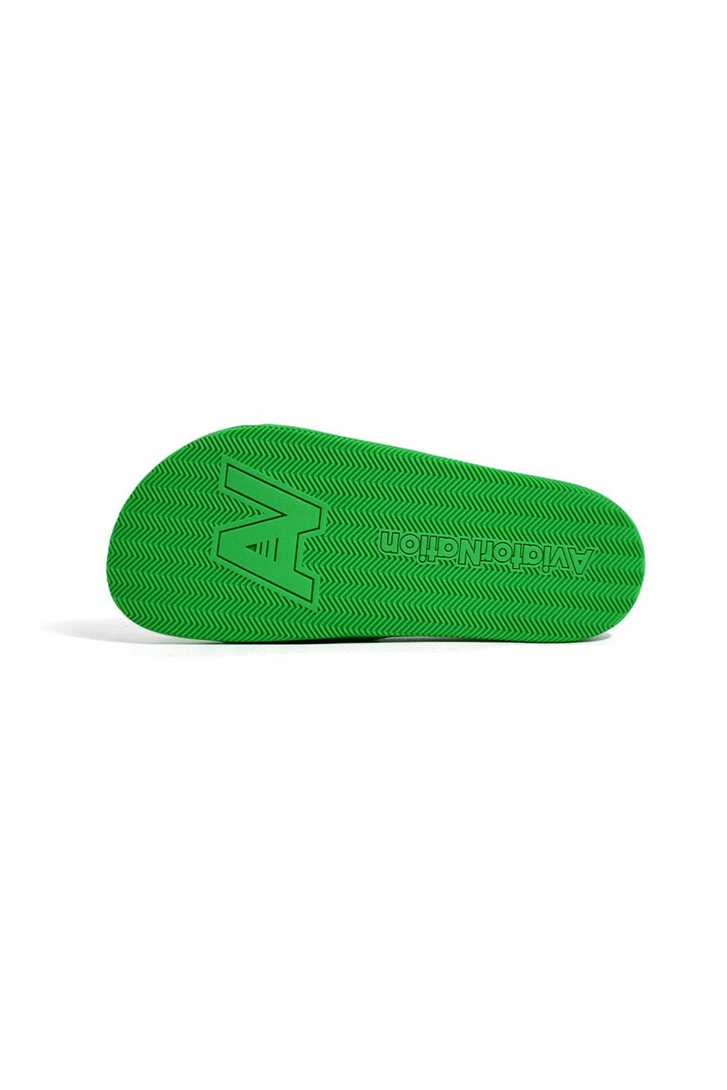 Retro MEMBER EXCLUSIVE LOGO RAINBOW 4 STRIPE SLIDES - KELLY GREEN