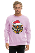 Retro SANTA TIGER SWEATSHIRT - MAUVE