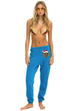 Retro SANTA TIGER SWEATPANTS - COBALT
