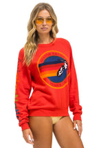 Retro AVIATOR NATION VENICE SWEATSHIRT - RED