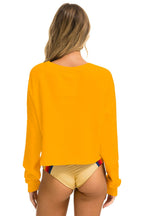 Retro ASU VINTAGE DEVIL CROPPED CREW SWEATSHIRT - GOLD