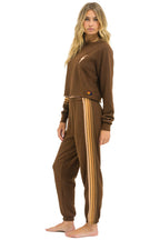 Retro 5 STRIPE SWEATPANTS - CHOCOLATE ESPRESSO
