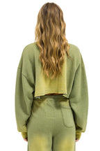 Retro ESSENTIAL CROPPED CREW SWEATSHIRT RELAXED - FADED ARMY