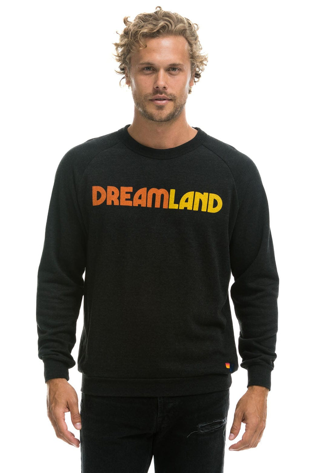 Retro DREAMLAND LOGO CREW SWEATSHIRT - BLACK