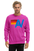 Retro LOGO SWEATSHIRT - MAGENTA