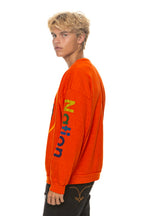 Retro AVIATOR NATION RELAXED VENICE CREW SWEATSHIRT - ORANGE