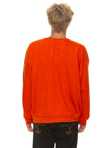 Retro AVIATOR NATION RELAXED VENICE CREW SWEATSHIRT - ORANGE