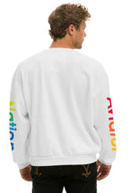 Retro AVIATOR NATION VAIL RELAXED CREW SWEATSHIRT - WHITE
